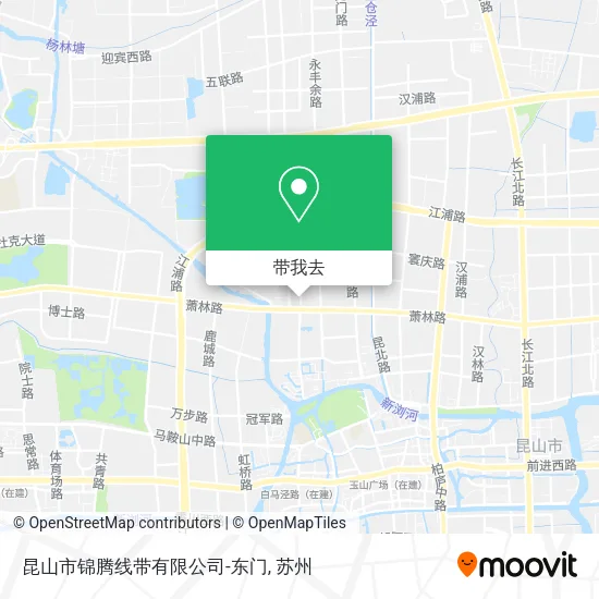 昆山市锦腾线带有限公司-东门地图