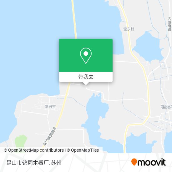 昆山市锦周木器厂地图