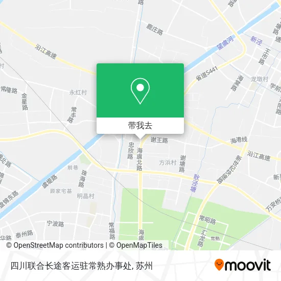 四川联合长途客运驻常熟办事处地图
