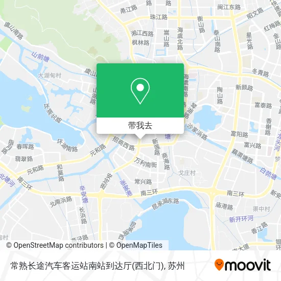 常熟长途汽车客运站南站到达厅(西北门)地图