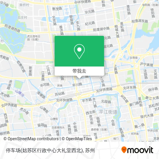 停车场(姑苏区行政中心大礼堂西北)地图