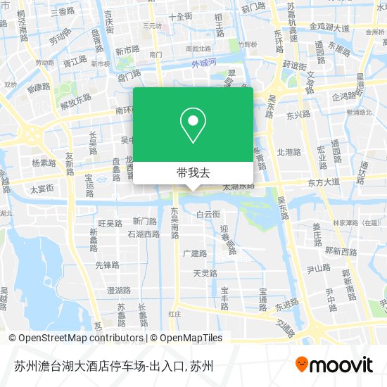 苏州澹台湖大酒店停车场-出入口地图