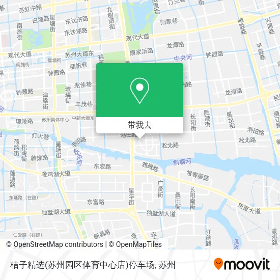 桔子精选(苏州园区体育中心店)停车场地图