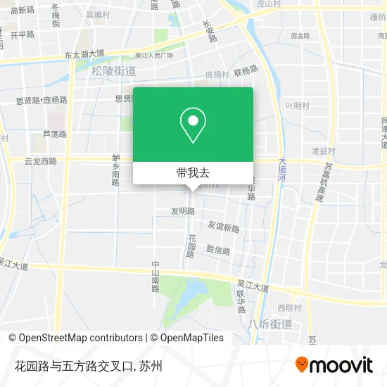 花园路与五方路交叉口地图