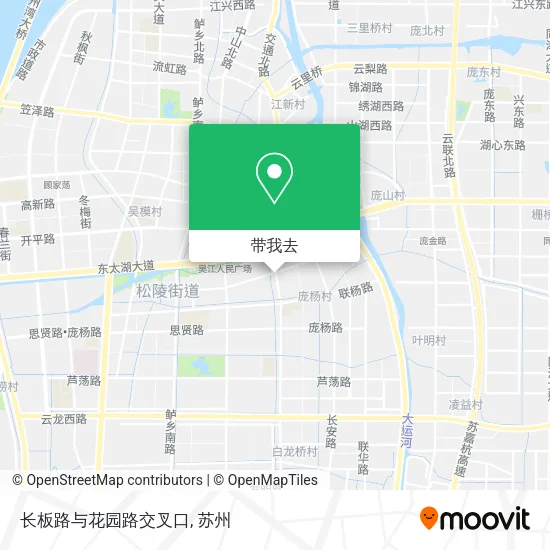 长板路与花园路交叉口地图