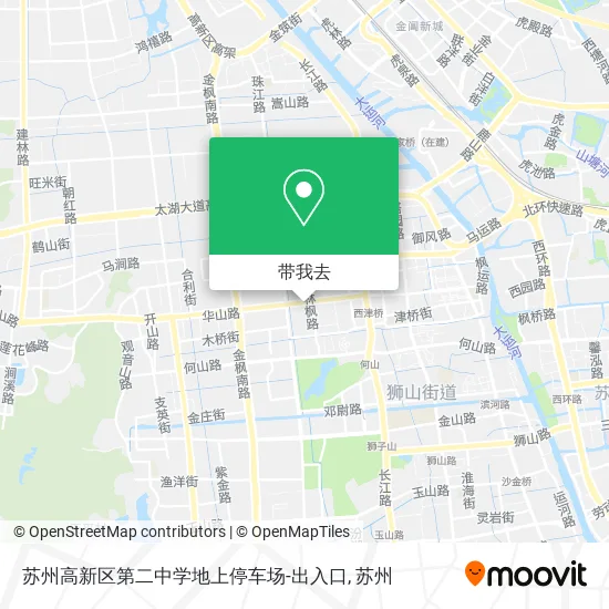 苏州高新区第二中学地上停车场-出入口地图