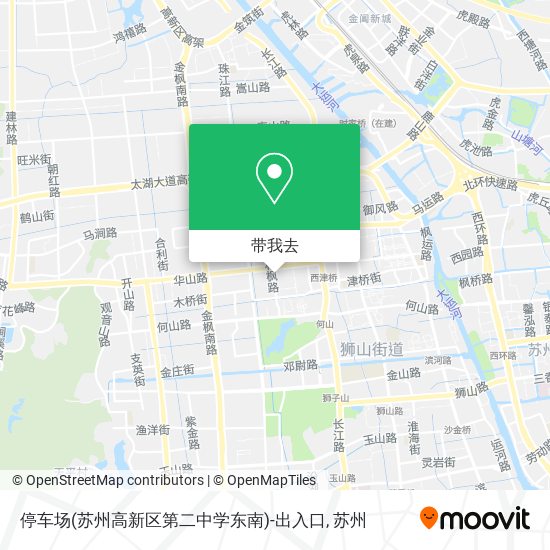 停车场(苏州高新区第二中学东南)-出入口地图