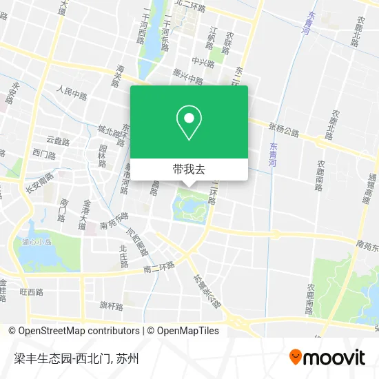 梁丰生态园-西北门地图