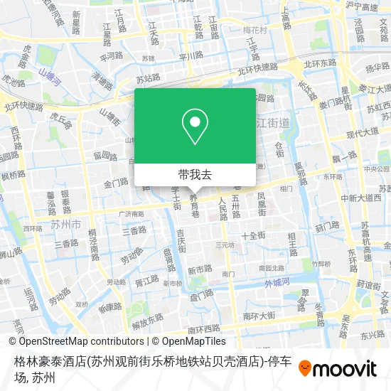 格林豪泰酒店(苏州观前街乐桥地铁站贝壳酒店)-停车场地图
