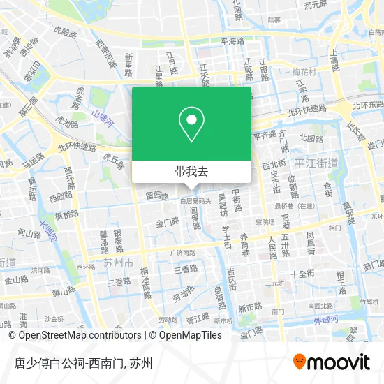 唐少傅白公祠-西南门地图
