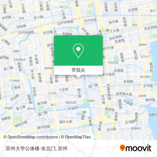 苏州大学公体楼-东北门地图