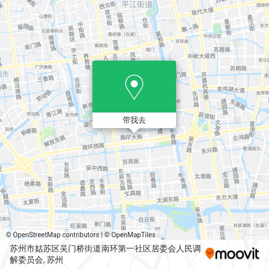 苏州市姑苏区吴门桥街道南环第一社区居委会人民调解委员会地图