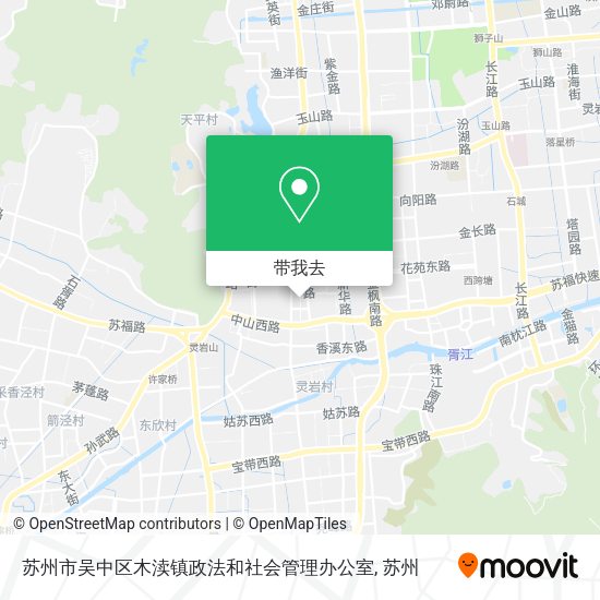 苏州市吴中区木渎镇政法和社会管理办公室地图