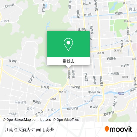 江南红大酒店-西南门地图
