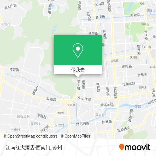 江南红大酒店-西南门地图