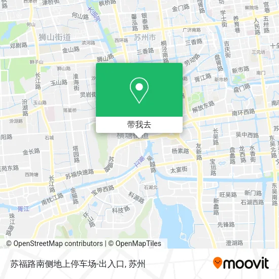 苏福路南侧地上停车场-出入口地图