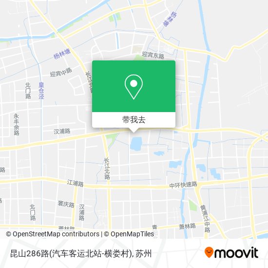 昆山286路(汽车客运北站-横娄村)地图