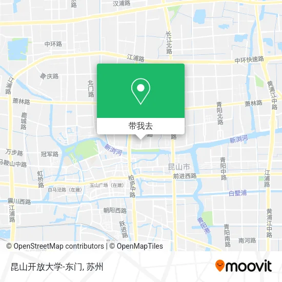 昆山开放大学-东门地图