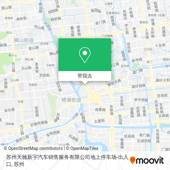 苏州天驰新宇汽车销售服务有限公司地上停车场-出入口地图