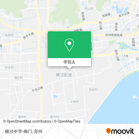 横泾中学-南门地图