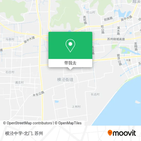 横泾中学-北门地图