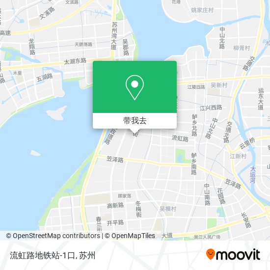 流虹路地铁站-1口地图