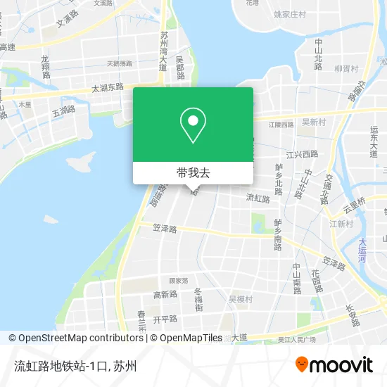 流虹路地铁站-1口地图