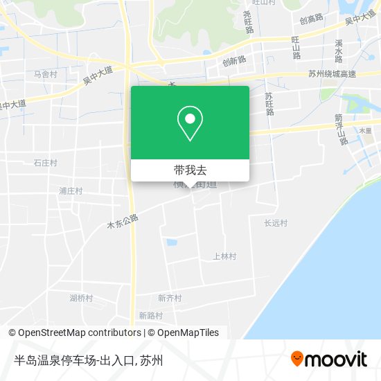 半岛温泉停车场-出入口地图