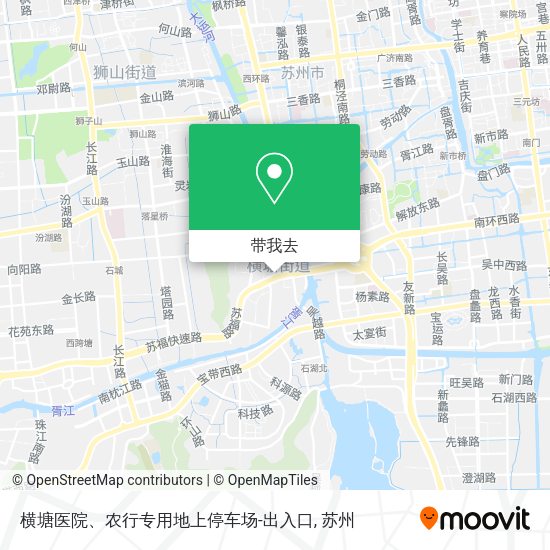 横塘医院、农行专用地上停车场-出入口地图