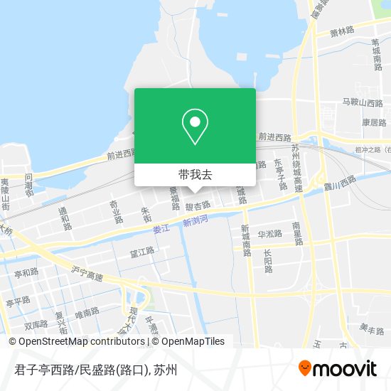 君子亭西路/民盛路(路口)地图