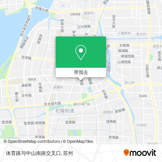体育路与中山南路交叉口地图