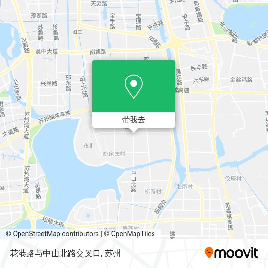 花港路与中山北路交叉口地图