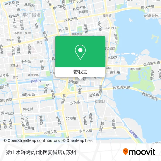 梁山水浒烤肉(北摆宴街店)地图