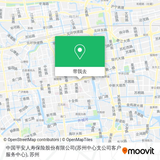 中国平安人寿保险股份有限公司(苏州中心支公司客户服务中心)地图