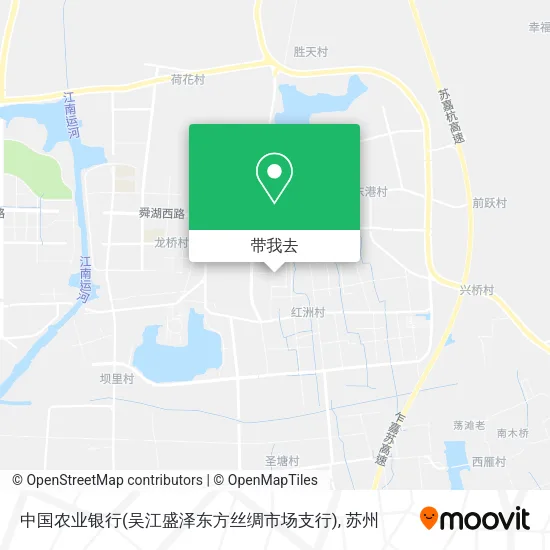 中国农业银行(吴江盛泽东方丝绸市场支行)地图