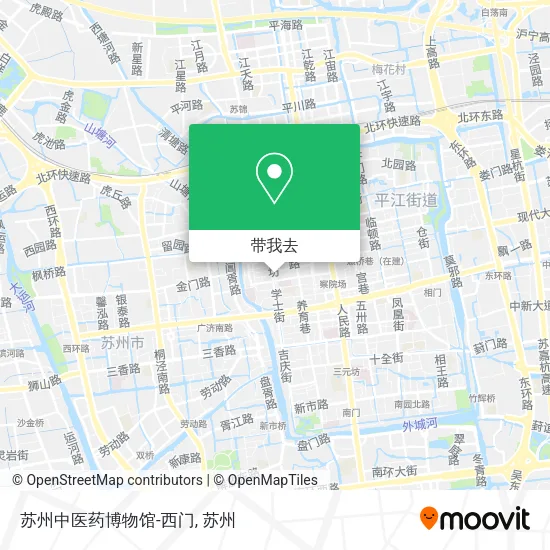 苏州中医药博物馆-西门地图