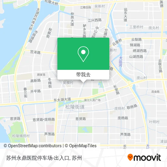 苏州永鼎医院停车场-出入口地图