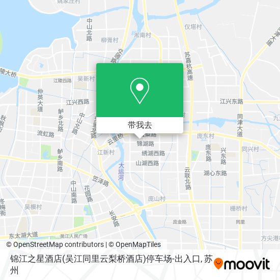 锦江之星酒店(吴江同里云梨桥酒店)停车场-出入口地图