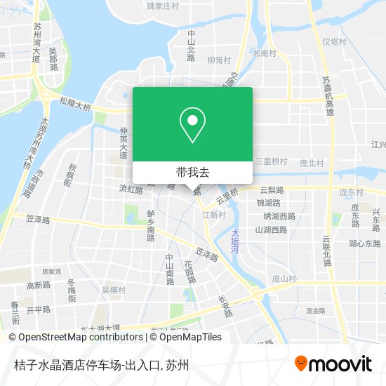 桔子水晶酒店停车场-出入口地图