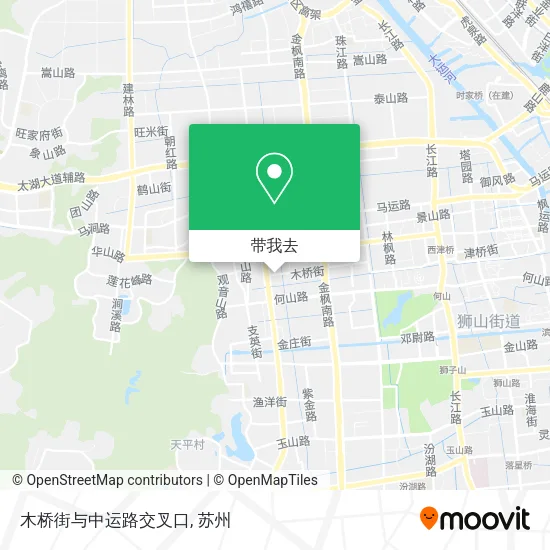 木桥街与中运路交叉口地图