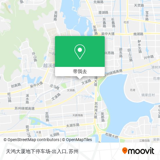 天鸿大厦地下停车场-出入口地图