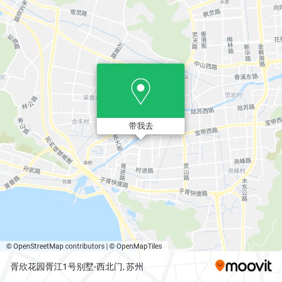 胥欣花园胥江1号别墅-西北门地图