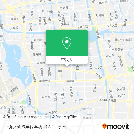 上海大众汽车停车场-出入口地图