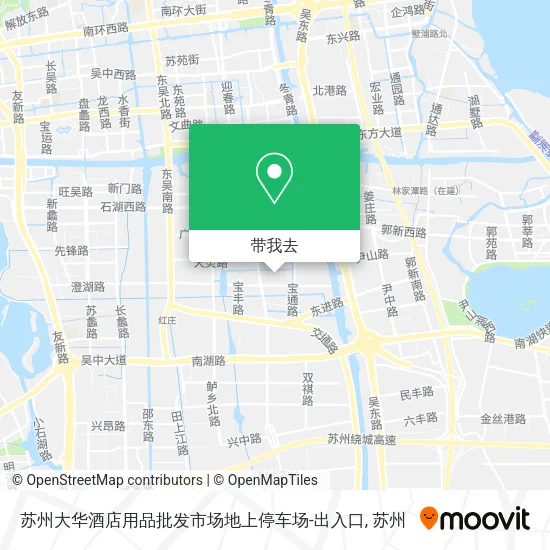 苏州大华酒店用品批发市场地上停车场-出入口地图
