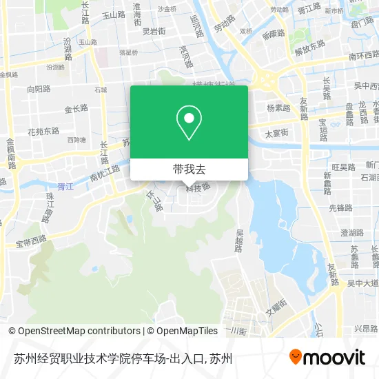 苏州经贸职业技术学院停车场-出入口地图
