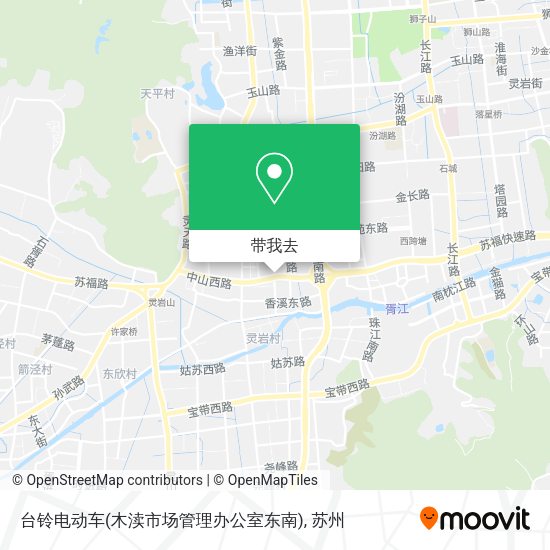 台铃电动车(木渎市场管理办公室东南)地图