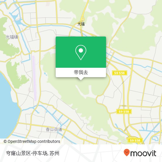 穹窿山景区-停车场地图