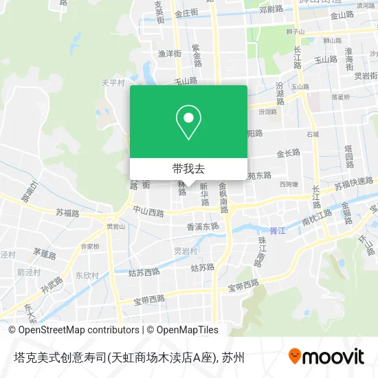 塔克美式创意寿司(天虹商场木渎店A座)地图