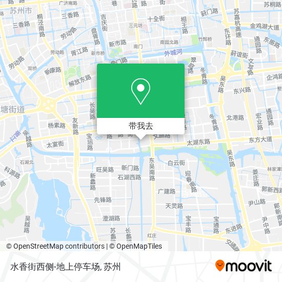 水香街西侧-地上停车场地图