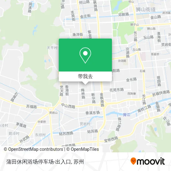 蒲田休闲浴场停车场-出入口地图